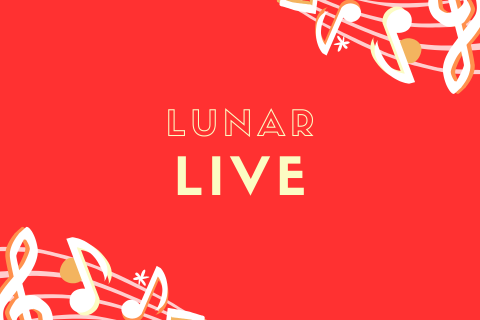 Lunar Live written on a red background