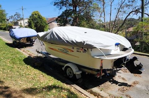 boat on a trailer