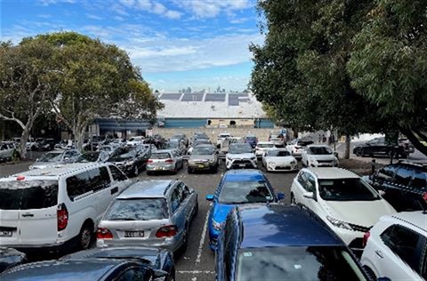 The carpark at the Civic Centre