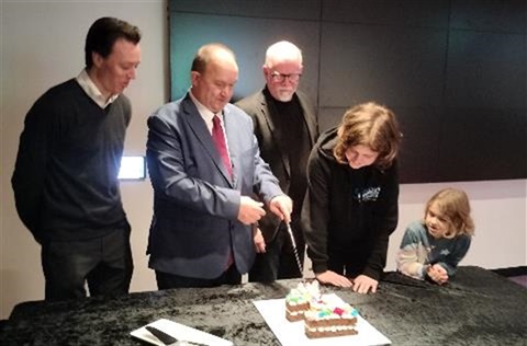 The Mayor Scott Bennison at the 1st birthday celebration of St Leonards Library