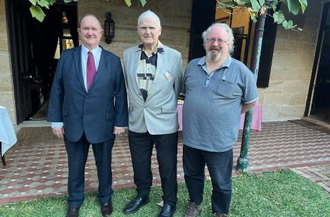 The Mayor, Scott Bennison, with Terry Eakin and Deputy Mayor, David Roenfeldt