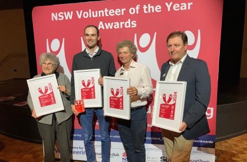 Frances Vissel with the NSW Volunteer of the Year Award winners