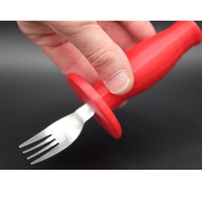 Fork with enlarged handle